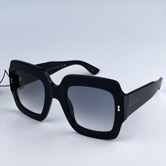SALE! NEW Gucci GG1111S 001 Black Grey Gradient Square Unisex Sunglasses main image 12